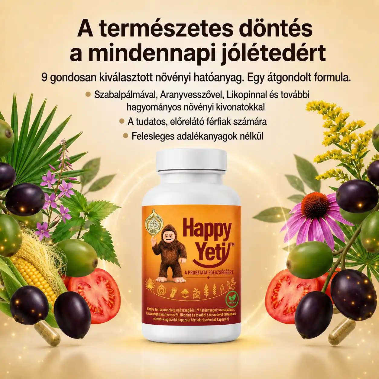 Happy Yeti vegán kapszula – a prosztata egészségéért - Image 3