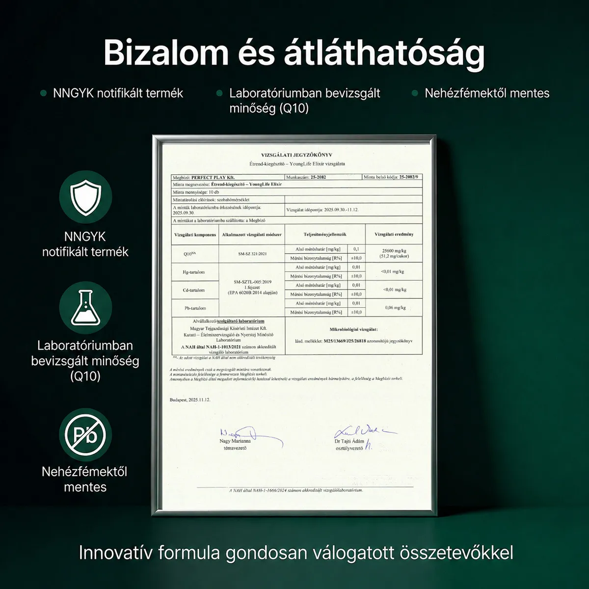 YoungLife elixír: laborban bevizsgált minőség