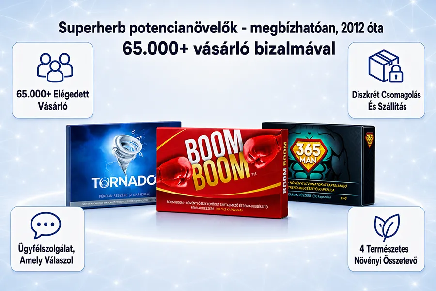 NNGYK notifikált, legális potencianövelők a Superherb kínálatában